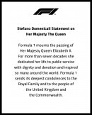 F1 CEO's Message Regarding Queen Elizabeth II's Passing