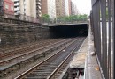 Trains go underground in Harlem heading south to GC