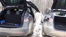 How long can an electric vehicle keep you warm in a freezing traffic jam?
