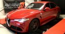 Alfa Romeo Giulia Quadrifoglio gets tested on the dyno