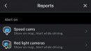 Reports and alerts on Waze