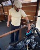 Jason Momoa and Harley-Davidson Panhead Chopper