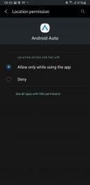 Permisos de ubicación de Android Auto