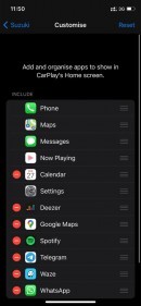 Apple CarPlay settings on iOS 14