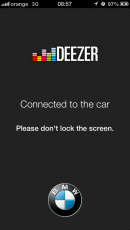 Deezer App on BMW's iDrive