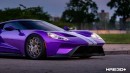 HRE3D+ Titanium Wheels Look Bling-Bling On Purple Ford GT