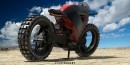 The Baxley Moto concept is electric, hubless and quite a standout