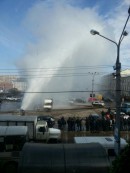 Huge Boiling Water Geyser Erupts in Smolensk Car Park