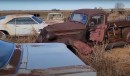 car junkyard in Aline, Oklahoma