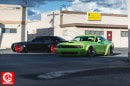 Hulk Green Dodge Challenger Scat Pack Gets Liberty Walk Body Kit