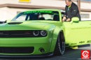 Hulk Green Dodge Challenger Scat Pack Gets Liberty Walk Body Kit
