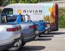 Rivian R1Ts and a Mobile Service EDV