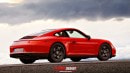Porsche 911 991 with steel wheels and black bumpers