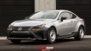 Lexus RC with steel wheels and black bumpers
