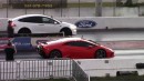 Lambo Huracan vs Tesla Model X Plaid drag races on DRACS