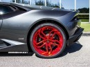 Lamborghini Huracan on Brushed Red ADV.1 Wheels