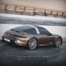 Porsche 911E Targa x Taycan CGI mashup by sugardesign_1