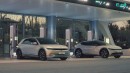 Hyundai Ioniq 5 and Kia EV6 meet at E-Pit recharge station in South Korea