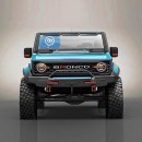 Hyundai Santa Cruz and Ford Bronco 4x4 Overland rendering by moaoun_moaoun