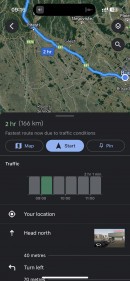 Google Maps navigation on iPhone