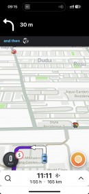 Waze navigation on iPhone