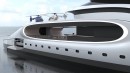 Icaria, the latest Lazzarini concept, proposes a superyacht explorer with a gaping hole in the superstructure