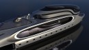 Icaria, the latest Lazzarini concept, proposes a superyacht explorer with a gaping hole in the superstructure