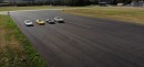 Porsche 992 Turbo S vs Porsche Taycan Turbo S 1/2 mile drag race