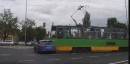 Idiot Audi RS6 Driver Crashes into Tram, Looks Like a Write-Off