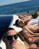 Romeo Beckham and Friends on Yacht