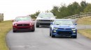Ford Mustang, Chevrolet Camaro, and Dodge Challenger crash test results