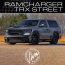 Dodge Ramcharger TRX Street edition SUV rendering by jlord8