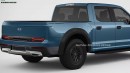 Hyundai Santa Fe pickup truck rendering by Digimods DESIGN