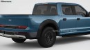 Hyundai Santa Fe pickup truck rendering by Digimods DESIGN