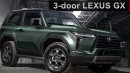 2025 Lexus GX 550 three-door rendering by AutoYa