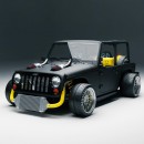 Jeep Wrangler JK slammed wide twin-turbo rendering by demetr0s_designs