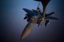 F-15E Strike Eagle on refueling mission