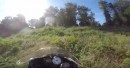 Rider fails to save goes offroad