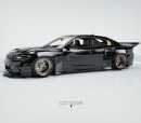 Dodge Charger slammed widebody rendering by razzdesignz