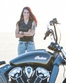 Indian Scout Outrider and Karlee Cobb
