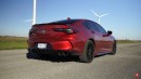 Infiniti Q50 Red Sport vs Acura TLX Type S drag and roll races on Sam CarLegion