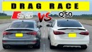 Audi S3 Vs Infiniti Q50S standing and roll race