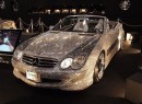 Mercedes SL600 covered in diamonds and mink fur