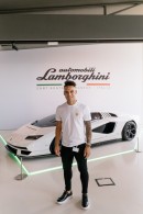 Inter Milan striker Lautaro Martinez visits Lamborghini's Sant'Agata Bolognese factory