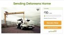GoFundMe campaign landing page on the first day