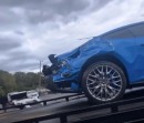 2024 Ford Mustang GT crashed at the drag strip