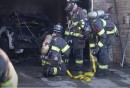Firefighters used an innovative blanket to prevent the battery from reigniting