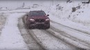 Jaguar F-PACE in the snowy Rockies