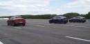 Jaguar I-Pace vs. Tesla Model X 100d and P100D Is a Silent Drag Race