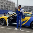 Jalen Ramsey's Porsche Taycan and Matching Outfit